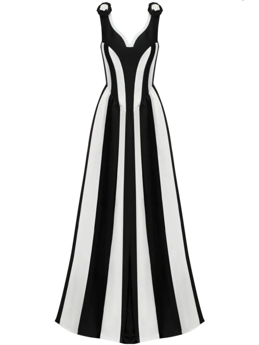 Bella Barnett Omega Sleeveless V-Neck Flowers Bandage Maxi Dress Size Medium NWT - Picture 3 of 15